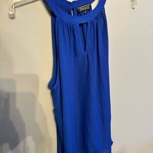 Papermoon Women's Royal/Bright Blue keyhole Sleeveless Top size XL